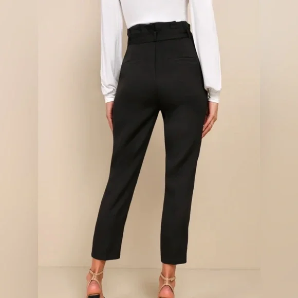 LAST PRICE DROP! LuLus With Confidence Paper bag Waist Pants - Picture 2 of 9